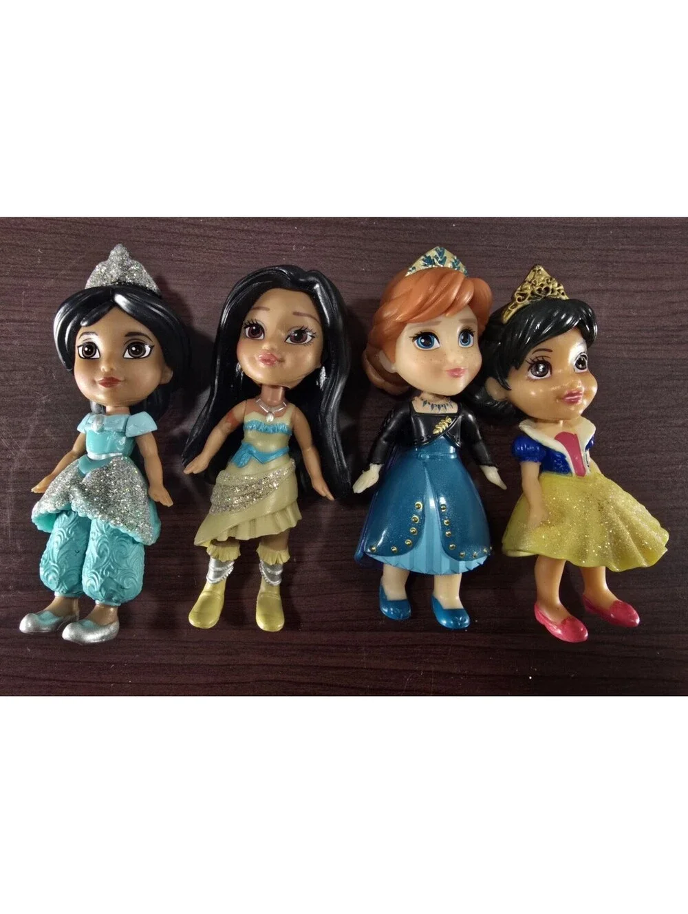Disney Princess Mini Posable Doll Jakks Pacific 3in Figure Lot Of 4